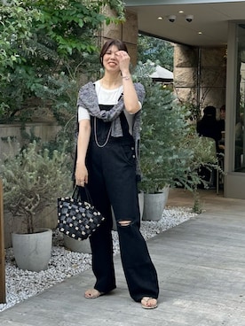 「RIVE DROITE（リヴドロワ）のアイテム（サロペット/オーバーオール）」を使った、RIVE DROITE officialさん（骨格ナチュラル・レディース・170cm）の夏コーディネート