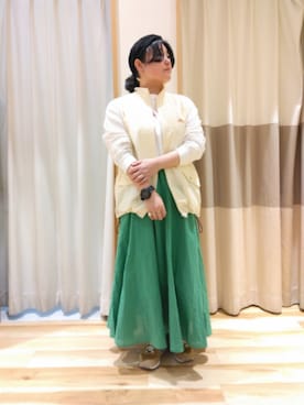 「ＵＶカット」｜「アイテム（ブルゾン）」を使った、ほんま【154㎝】さん（レディース・154cm）の春コーディネート