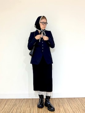 「アイテム（ストール/ショール）」を使った、akko325さん（レディース・156cm）の夏コーディネート