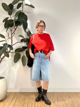 「アイテム（ブーツ）」を使った、akko325さん（レディース・156cm）の夏コーディネート