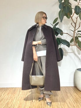 「アイテム（ステンカラーコート）」を使った、akko325さん（レディース・156cm）の秋コーディネート