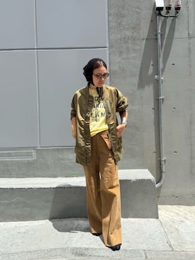 「アイテム（MA-1）」を使った、akko325さん（レディース・156cm）の夏コーディネート
