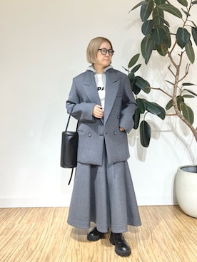 「ウィムガゼット」｜「アイテム（ブーツ）」を使った、akko325さん（レディース・156cm）の秋コーディネート