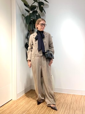 「アイテム（つなぎ/オールインワン）」を使った、akko325さん（レディース・156cm）の秋コーディネート