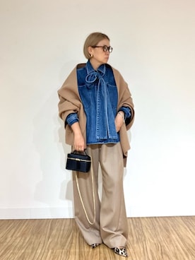 「アイテム（ピアス（両耳用））」を使った、akko325さん（レディース・156cm）の秋コーディネート