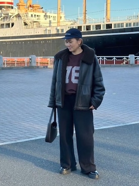 「アイテム（ブルゾン）」を使った、akko325さん（レディース・156cm）の夏コーディネート