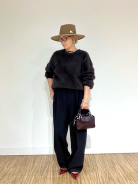 「ハットコーデ」｜akko325さん（レディース・156cm）の秋コーディネート