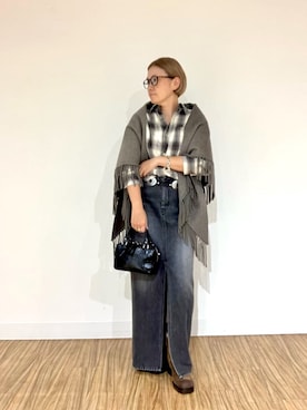 「アイテム（デニムスカート）」を使った、akko325さん（レディース・156cm）の夏コーディネート