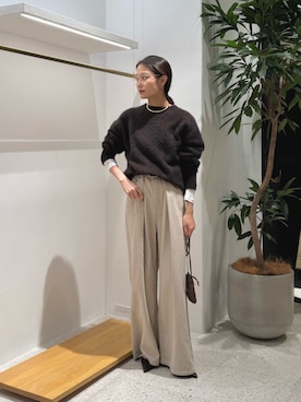 「アイテム（チョーカー）」を使った、nagisaさん（レディース・162cm）の秋コーディネート