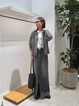 「アイテム（デニムスカート）」を使った、nagisaさん（レディース・162cm）の秋コーディネート