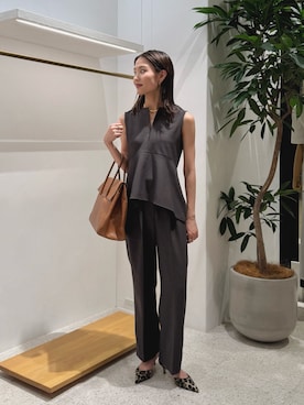 「Whim Gazette（ウィムガゼット）のアイテム（トップス）」を使った、nagisaさん（レディース・162cm）の春コーディネート