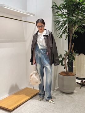 「アイテム（チョーカー、ゴールド系）」を使った、nagisaさん（レディース・162cm）の秋コーディネート
