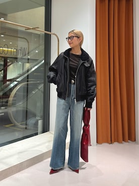 「アイテム（ミリタリージャケット）」を使った、nagisaさん（レディース・163cm）の秋コーディネート