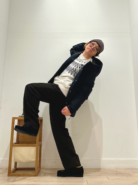 「アイテム（マフラー）」を使った、パック4さん（メンズ・170cm）の秋コーディネート