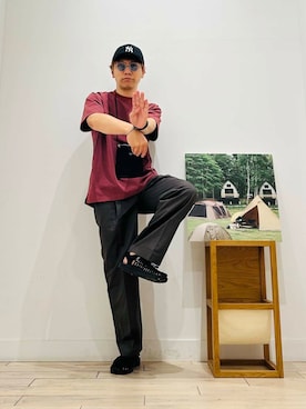 「キャンプ」｜パックマンIIIさん（メンズ・170cm）の夏コーディネート