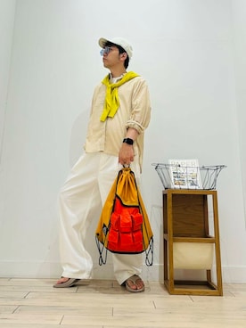 「OOFOS（ウーフォス）のアイテム」を使った、君と洋服を繋ぐ者パックマンさん（メンズ・170cm）の夏コーディネート