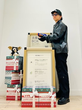 「アイテム（雑貨/ホビー）」を使った、パックマン《そして伝説へ》さん（メンズ・170cm）の冬コーディネート