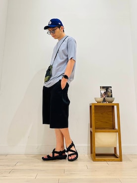 「アイテム（キャップ）」を使った、パックマンIIIさん（メンズ・170cm）の夏コーディネート