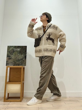 「アイテム（ニットキャップ/ビーニー）」を使った、パック4さん（メンズ・170cm）の秋コーディネート