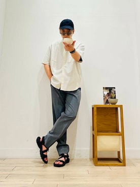 「アイテム（キャップ）」を使った、パックマンIIIさん（メンズ・170cm）の夏コーディネート