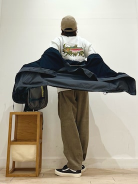 「URBAN RESEARCH DOORS（アーバンリサーチドアーズ）のSnow Peak Apparel　Corduroy Cap（キャップ）」を使った、パックマン《そして伝説へ》さん（メンズ・170cm）の秋コーディネート