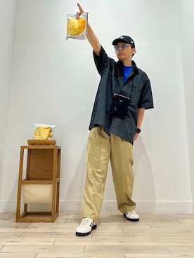「キャンプ」｜パックマンIIIさん（メンズ・170cm）の夏コーディネート