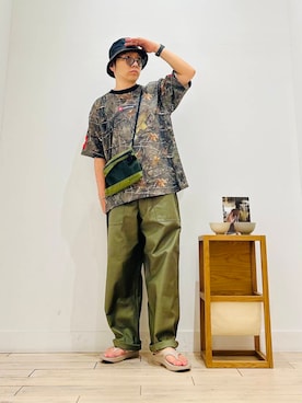 「アイテム（ショルダーバッグ）」を使った、パックマンIIIさん（メンズ・170cm）の夏コーディネート