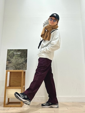 「アイテム（マフラー）」を使った、パック4さん（メンズ・170cm）の秋コーディネート