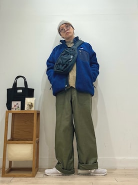 「アイテム（ニットキャップ/ビーニー）」を使った、パック4さん（メンズ・170cm）の秋コーディネート