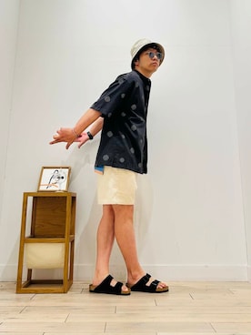 「アイテム（メガネ）」を使った、パックマンIIIさん（メンズ・170cm）の夏コーディネート