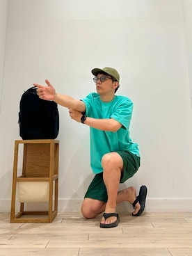 「HOKA（ホカ）のアイテム」を使った、パックマンIIIさん（メンズ・170cm）の夏コーディネート