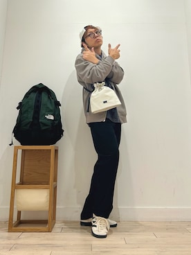 「アイテム（バックパック/リュック）」を使った、パック4さん（メンズ・170cm）の秋コーディネート