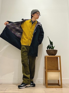 「アイテム（ニットキャップ/ビーニー）」を使った、パック4さん（メンズ・170cm）の秋コーディネート