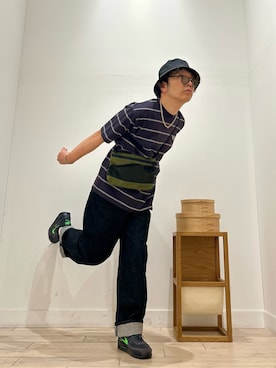 「Lee（リー）のアイテム」を使った、パックマンIIIさん（メンズ・170cm）の夏コーディネート