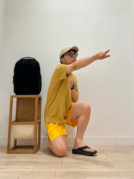 「HOKA（ホカ）のアイテム」を使った、パックマンIIIさん（メンズ・170cm）の夏コーディネート