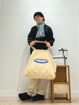 「アイテム（ニットキャップ/ビーニー）」を使った、パック4さん（メンズ・170cm）の秋コーディネート