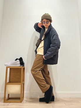 「アイテム（モッズコート）」を使った、パック4さん（メンズ・170cm）の秋コーディネート