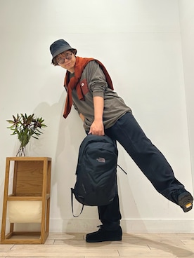 「アイテム（バックパック/リュック）」を使った、パック4さん（メンズ・170cm）の秋コーディネート