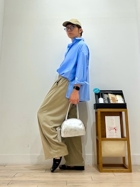 「アイテム（ボストンバッグ）」を使った、パックマンIIIさん（メンズ・170cm）の夏コーディネート