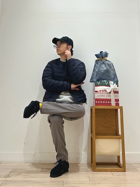 「アイテム（帽子）」を使った、パックマン《そして伝説へ》さん（メンズ・170cm）の冬コーディネート