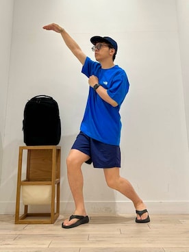 「HOKA（ホカ）のアイテム」を使った、パックマンIIIさん（メンズ・170cm）の夏コーディネート