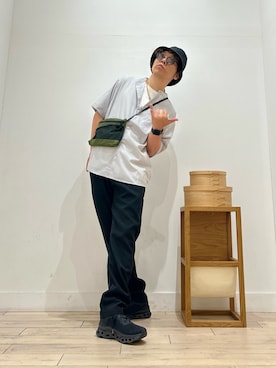「アイテム（帽子）」を使った、パックマンIIIさん（メンズ・170cm）の夏コーディネート