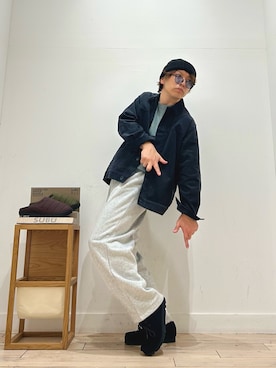 「アイテム（スウェットパンツ）」を使った、パック4さん（メンズ・170cm）の秋コーディネート