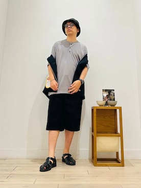 「メガネ」｜パックマンIIIさん（メンズ・170cm）の夏コーディネート