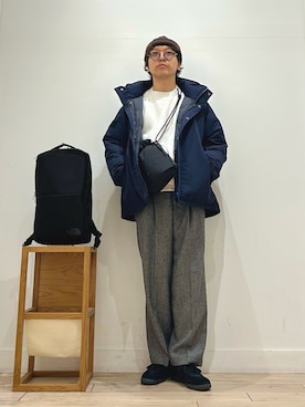 「アイテム（バックパック/リュック）」を使った、パックマン《そして伝説へ》さん（メンズ・170cm）の秋コーディネート