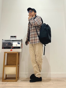 「アイテム（バックパック/リュック）」を使った、パック4さん（メンズ・170cm）の秋コーディネート