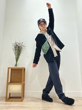 「アイテム（ノーカラージャケット）」を使った、パック4さん（メンズ・170cm）の秋コーディネート