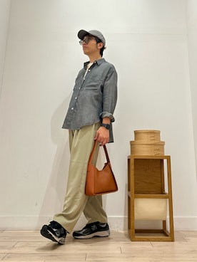 「アイテム（ハンドバッグ）」を使った、パックマンIIIさん（メンズ・170cm）の夏コーディネート