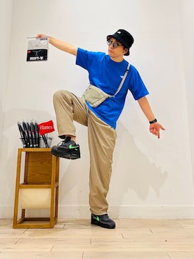 「キャンプ」｜パックマンIIIさん（メンズ・170cm）の夏コーディネート