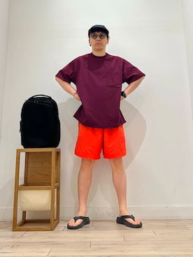 「OOFOS（ウーフォス）のアイテム」を使った、君と洋服を繋ぐ者パックマンさん（メンズ・170cm）の夏コーディネート